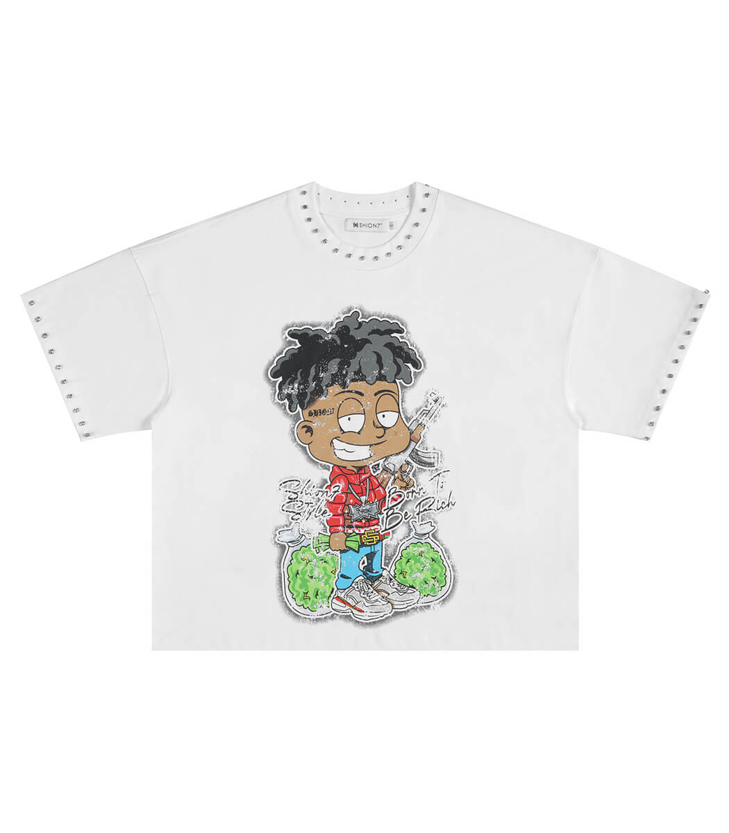 Cropped white t-shirt for men Cropped white t-shirt for men