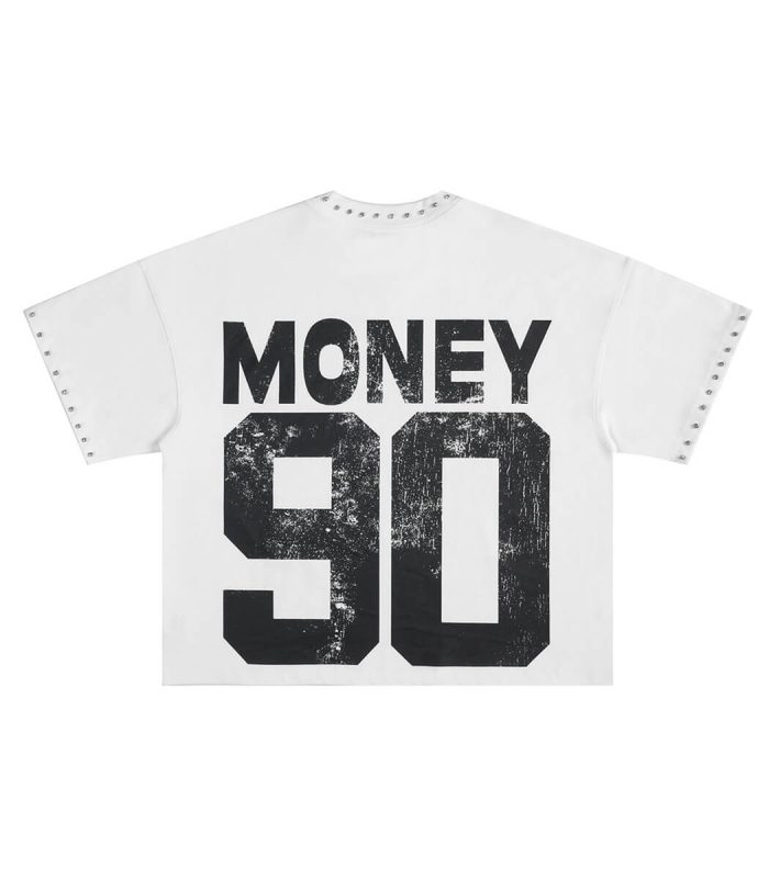 Oversized men t-shirt with rhinestone embellishment