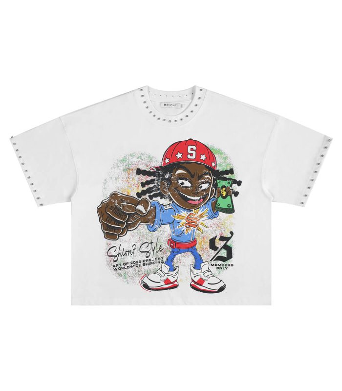 White printed t-shirt for men