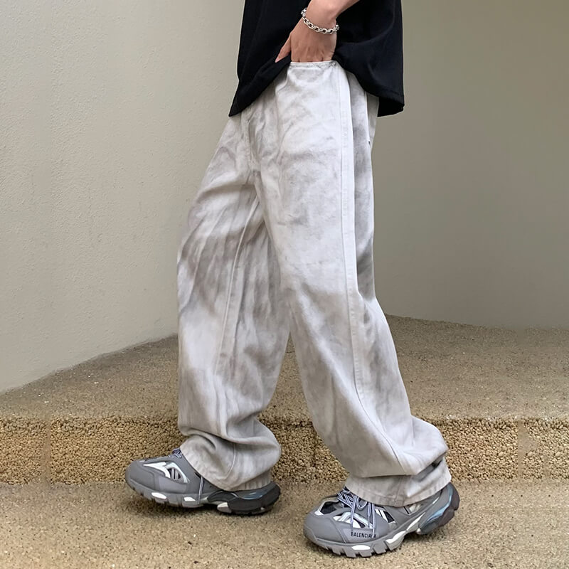 Wide leg jeans for men