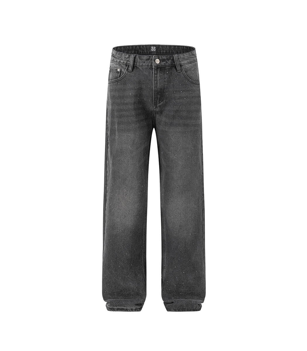 European-Style-Baggy-Fit-Grey-Jeans-For-Men.jpg European Design Men's Crystal Jeans - Image 1