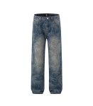 Fashionable Baggy Fit Jacquard Denim Jeans For Men