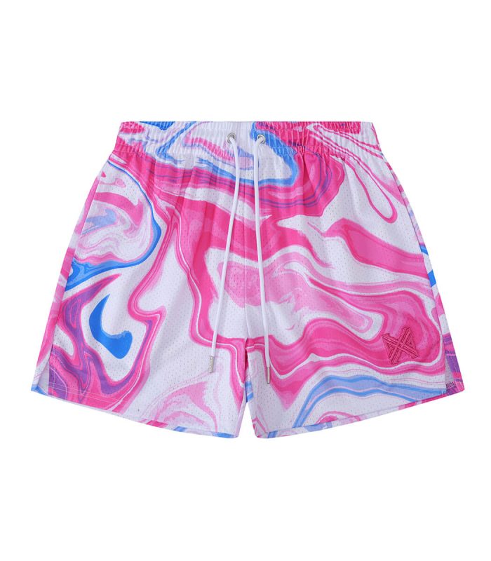 Pink Mesh Shorts For Men