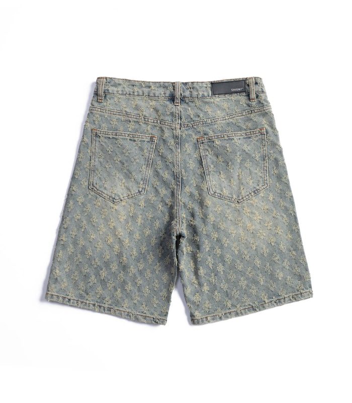 Relaxed denim shorts for men