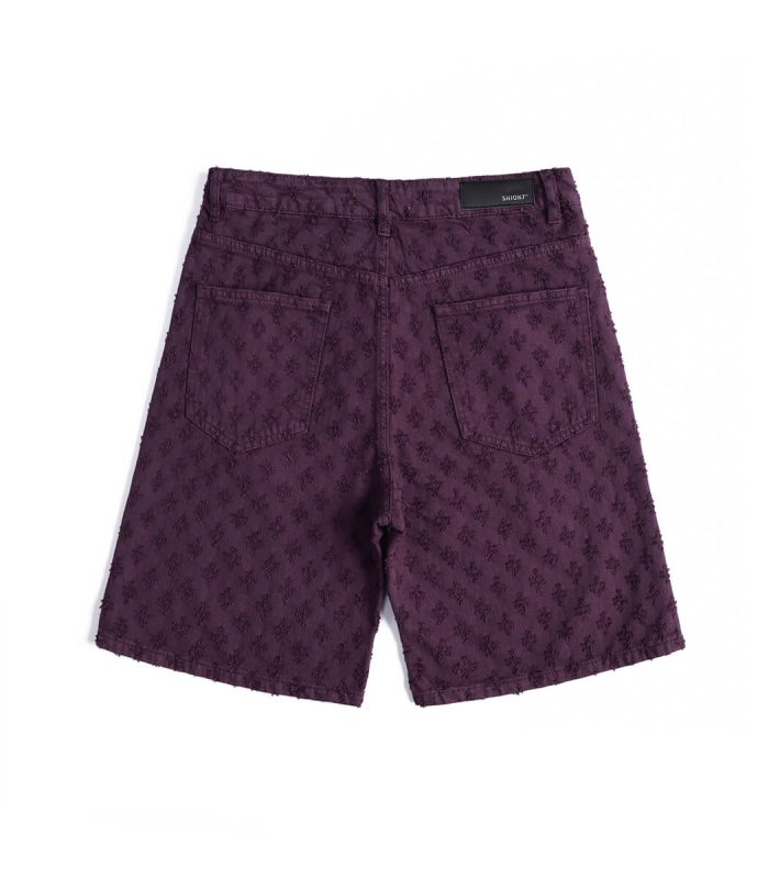 Relaxed denim shorts purple