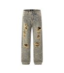 Relaxed Fit Jacquard Bandana Jeans For Men