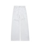 Ripped White Baggy Jeans For Men