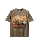 Vintage Washed Short Sleeve Printed T-shirt