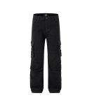 Streetwear Baggy Side Pockets Black Cargo Jeans