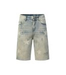 Men's Oversize Printed Denim Shorts