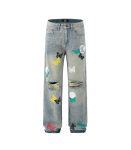Butterfly Printed Baggy Jeans For Men