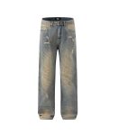 Vintage Blue Non-Stretch Men's Baggy Jeans