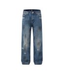 Fashionable Baggy Fit Indigo Blue Jeans for Men