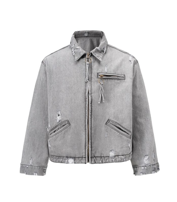Ash grey denim jacket