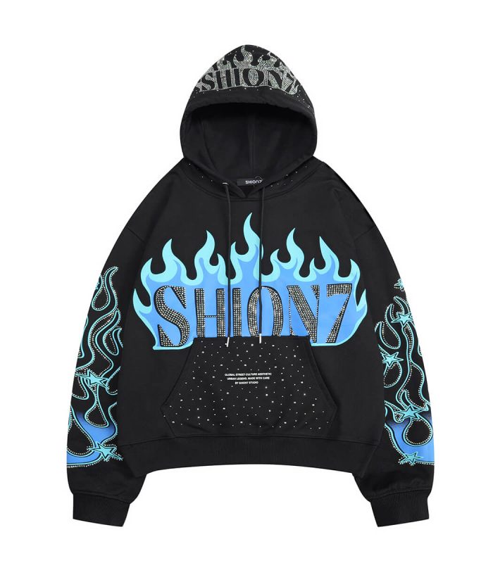 Black oversized hoodies for men