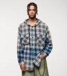 Button-up flannel men's shirt