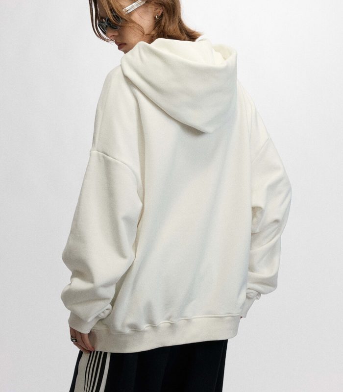 Drop shoulder hoodies