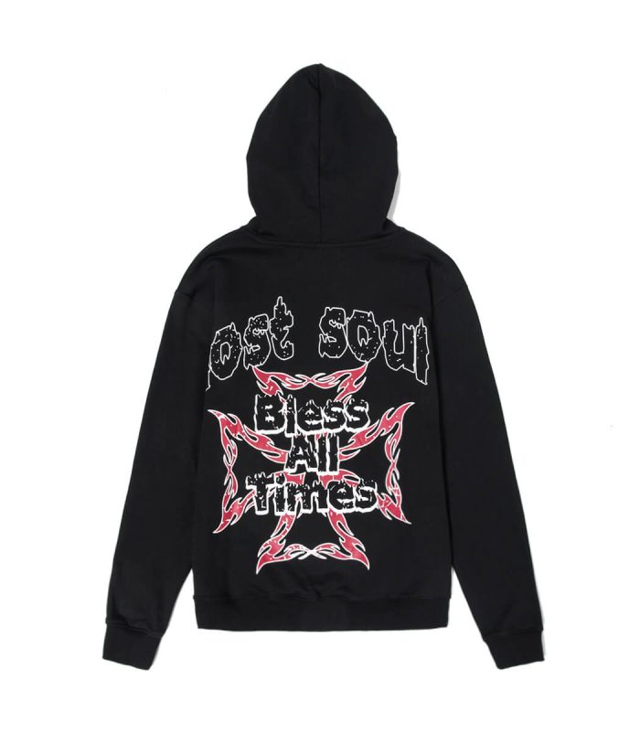 Front and back printed hoodie for men