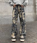 Relaxed denim pants for men
