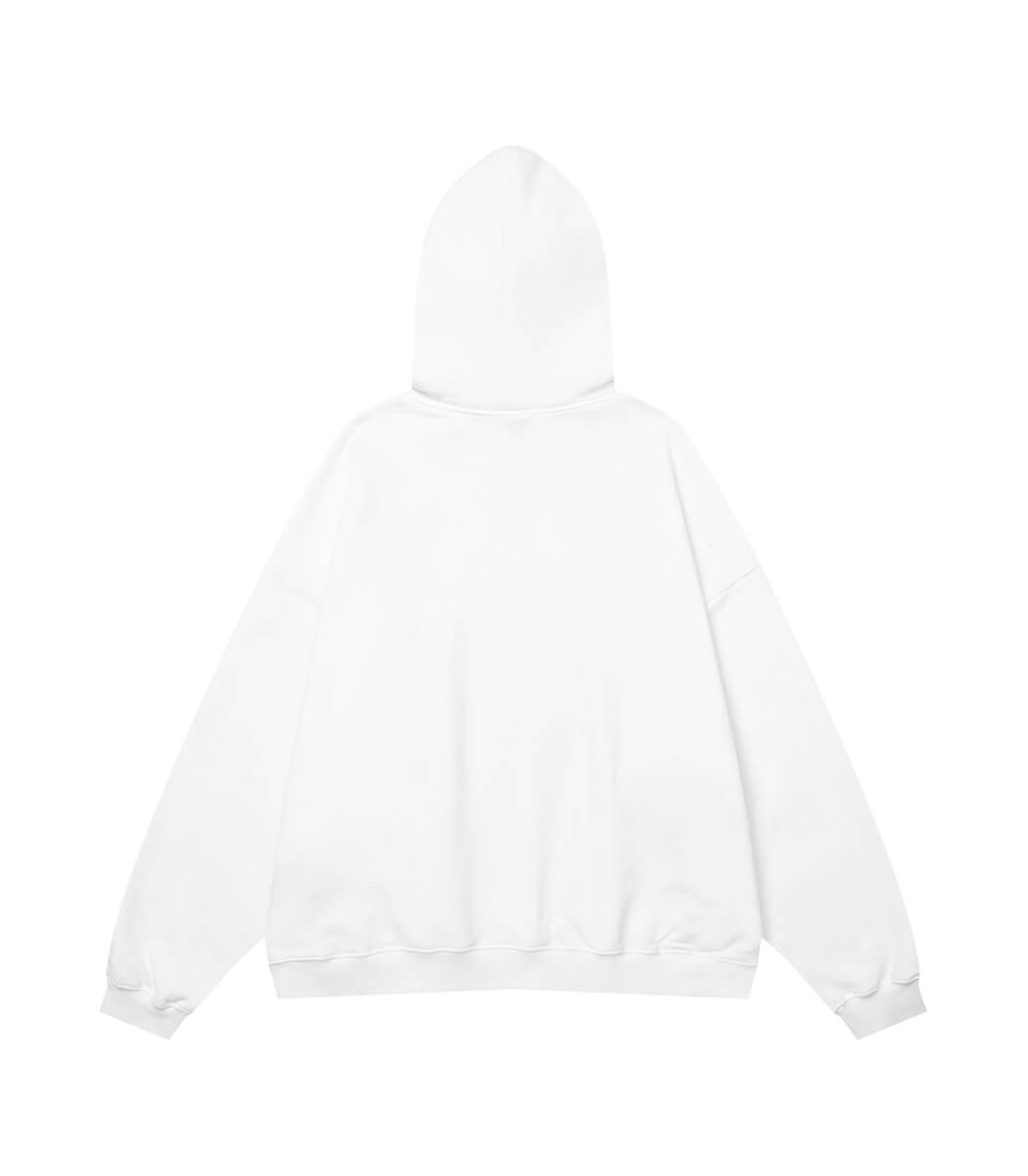 White oversized hoodie for men