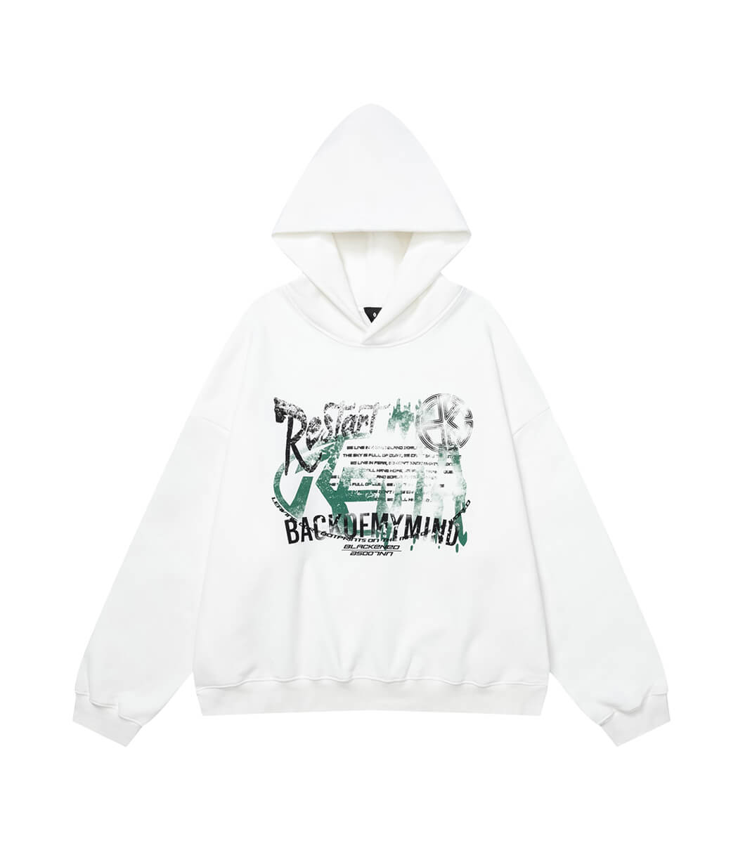 White oversized hoodie