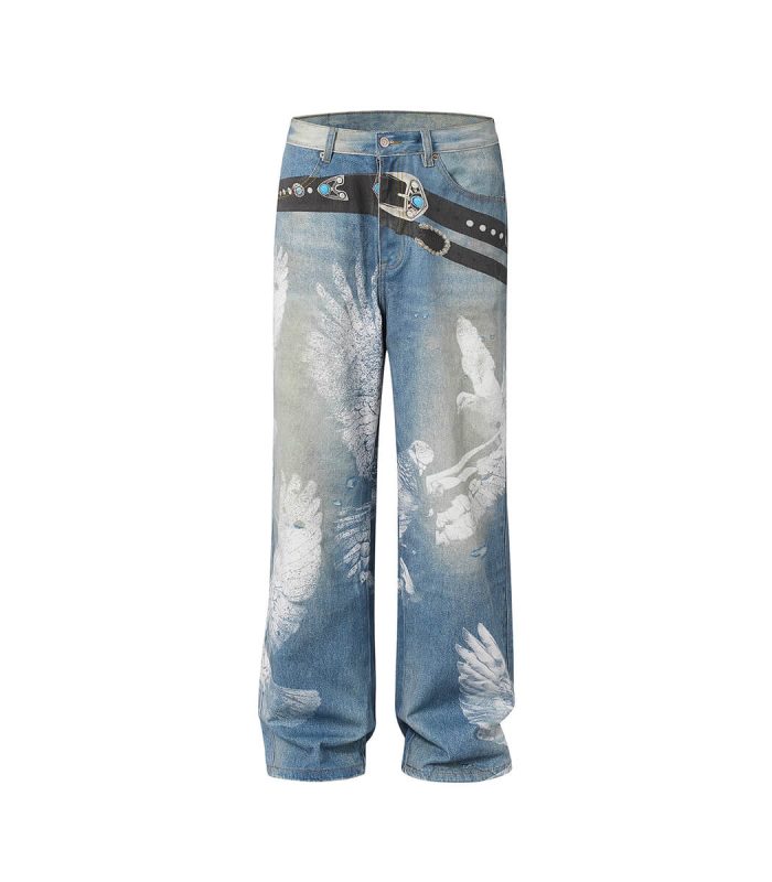 animal print jeans