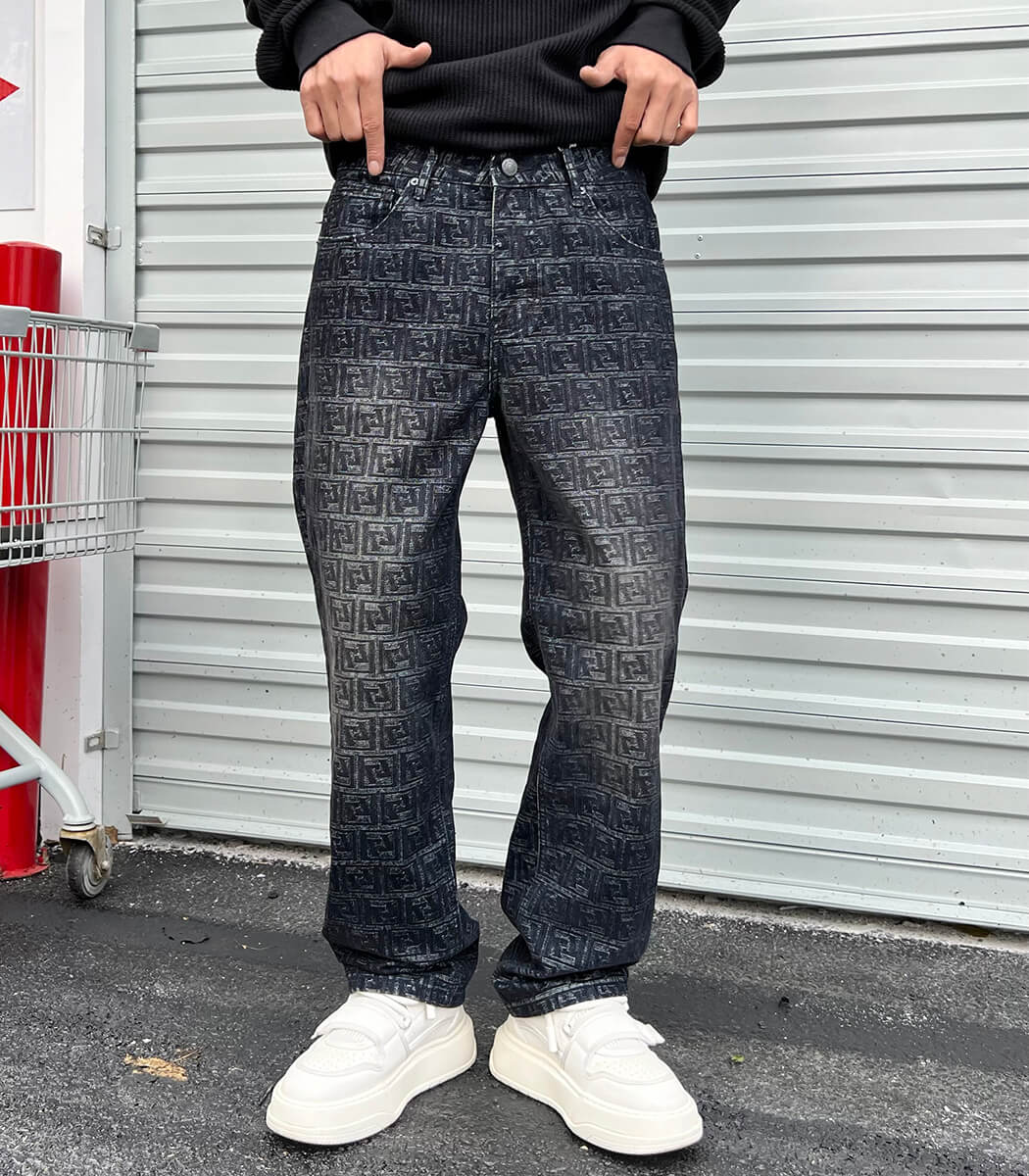 dark blue jacquard jeans for men dark blue jacquard jeans for men