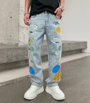 funky printed jeans