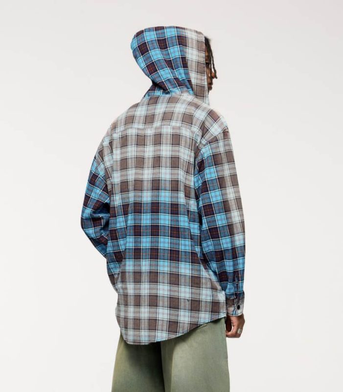 men's casual plaid shirt