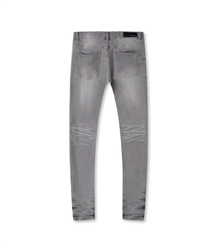 Light grey denim jeans for men