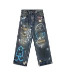 Dark blue denim jeans for men