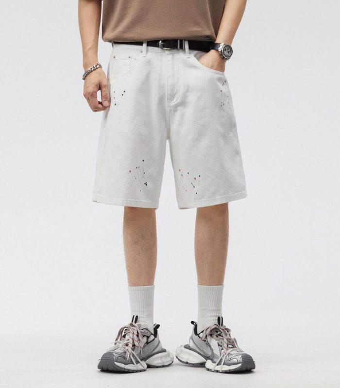 Printed White short pants for men