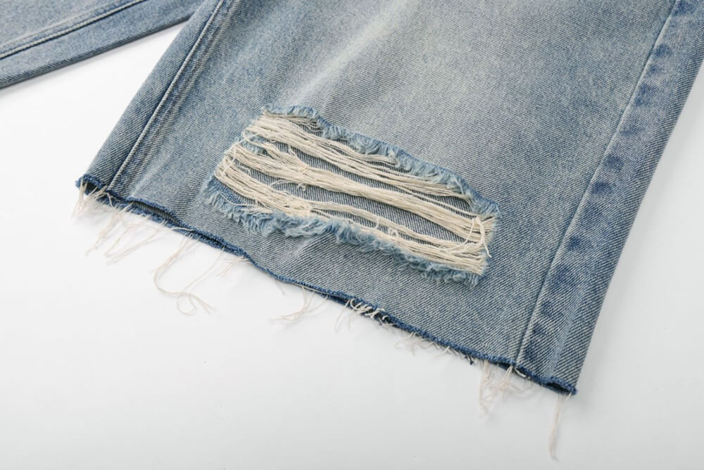 Ripped baggy shorts
