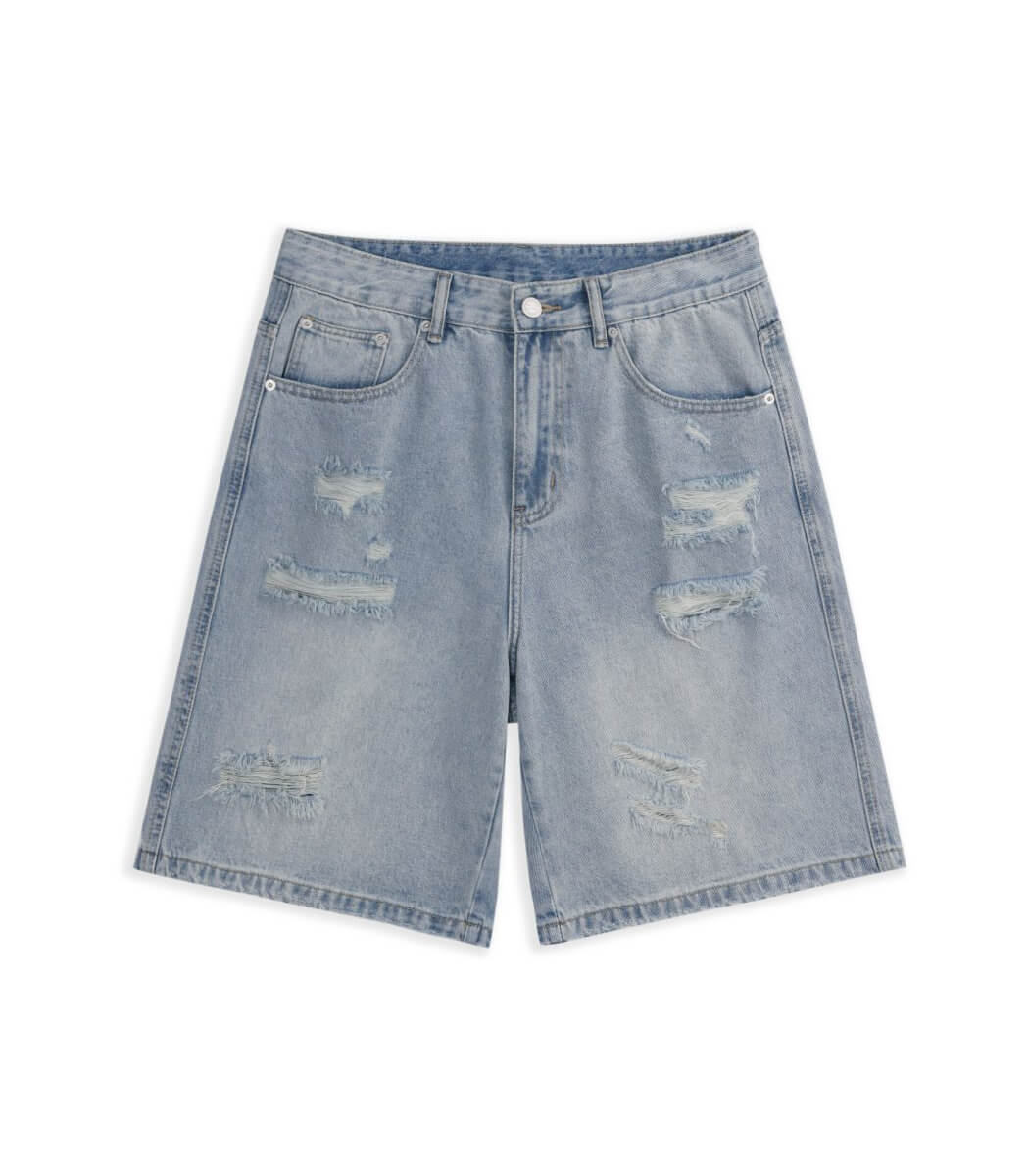 Ripped baggy denim shorts Ripped baggy denim shorts