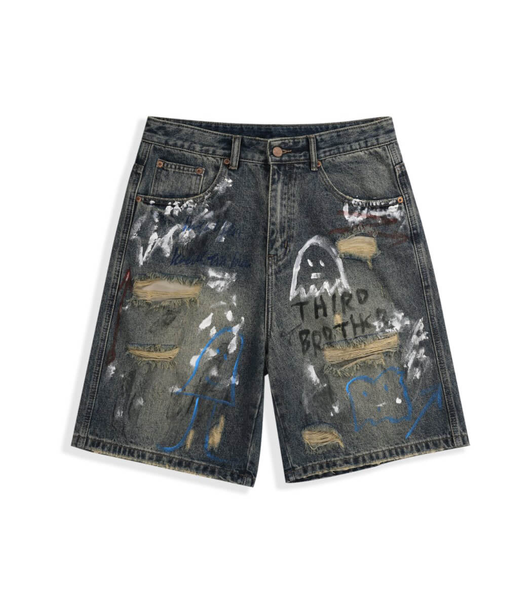 Vintage blue denim shorts for men Vintage blue denim shorts for men