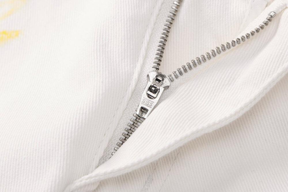 White jeans shorts for men