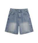 blue denim shorts