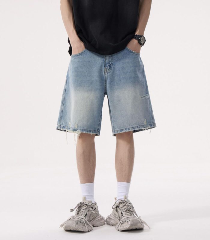 oversized denim shorts men