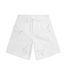 oversized white short pants for men