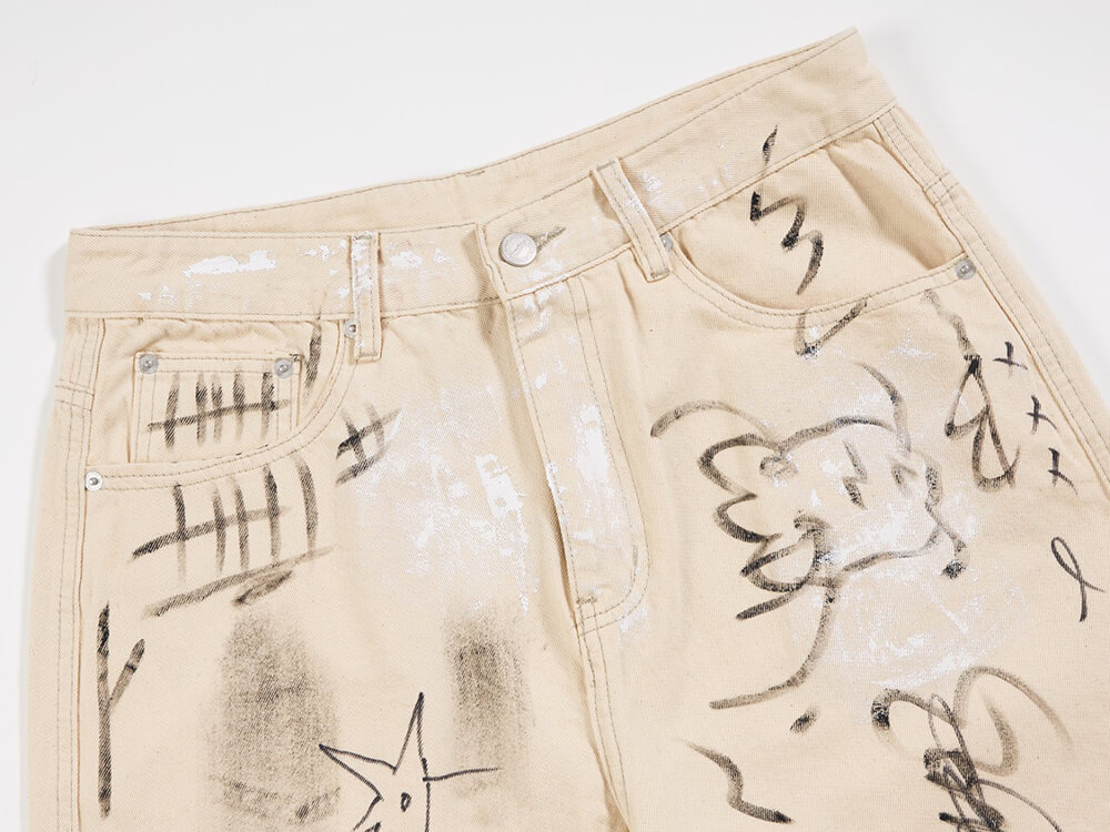 Premium dneim jeans with hand paint