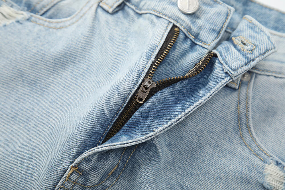premium light blue jean shorts