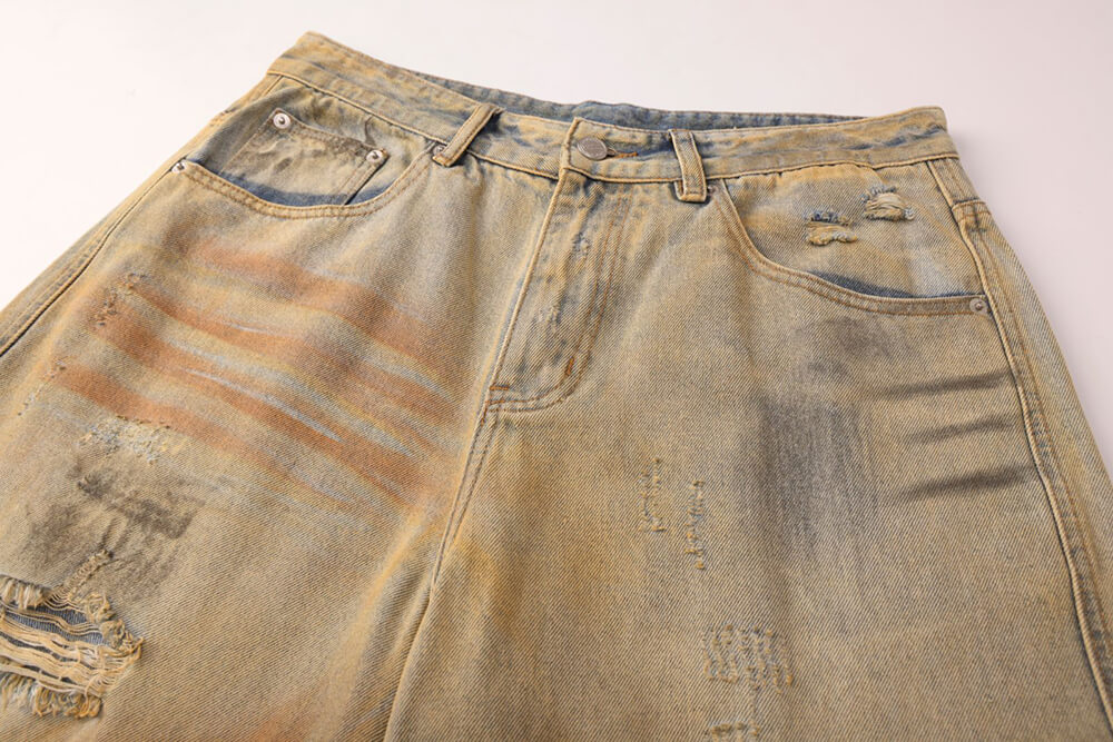 relaxed denim shorts men