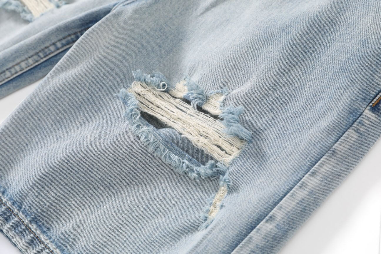 ripped hole vintage denim pants