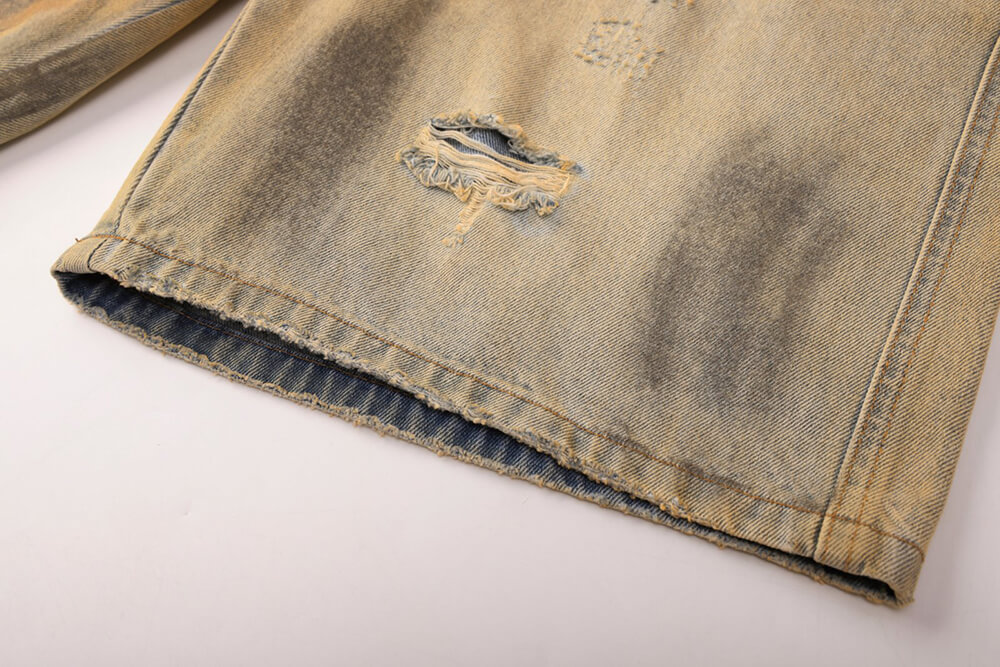 ripped jean shorts men's